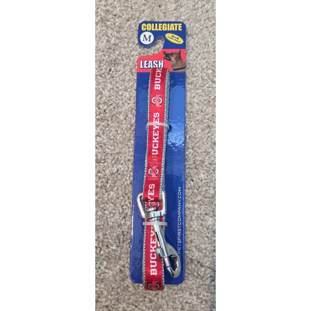 Ohio state buckeyes size medium dog leash